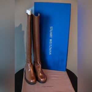 Stuart Weitzman 5050 Boot Brown Leather Over-the-Knee Boots size 7.5B